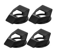 ZUNOXAZ 4pcs Black Push Start Button Covers for Car Engine Start Stop Switch Protector, Peel and Stick Ignition Caps Sport Style Design for Vehicle Interior Decoration