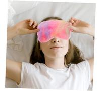 ZUNOXAZ 4Pcs Colorful Plush Eye Masks Mask with Elastic Strap Breathable Satin Material for Light Blocking and Comfortable Night Rest