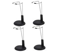 ZUNOXAZ 4pcs Creative Doll Stand Black Portable Bear Bracket Support for Fashion Dolls Display Storage Rack Home Use