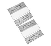 ZUNOXAZ 4pcs Employees Only Sign Stickers PVC Bold Font Self-adhesive Decals for Office Doors Walls Public Spaces Easy to Apply Access Control