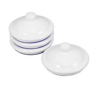 ZUNOXAZ 4Pcs Enamel Cup Lids Tea Mug Covers Leak-resistant Replacement Lid for Water Cups Preserve Aroma and Keep Drinks Fresh