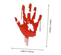 ZUNOXAZ 4Pcs Halloween Handprint Car Decal Reflective Bloody Window Sticker Creepy Decorative for Smooth Surfaces Party and Haunted House