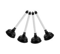 ZUNOXAZ 4pcs Heavy Duty Manual Toilet Plunger with Rubber Cup Advanced Suction Technology for Powerful Bathroom Sink Drain Clog Removal Compact Multi Purpose Unclogger Tool for Home