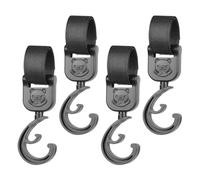 ZUNOXAZ 4pcs Heavy Duty Stroller Hooks Clip for Hanging Bags and Towels, Abs Material Stroller Accessories Strong Hold Function, for Outdoor Use and Holding Backpacks Or Purses