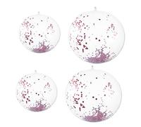 ZUNOXAZ 4pcs Inflatable Beach Balls Shiny Disco Effect for Parties Pool Beach Fun Easy to Inflate for Indoor
