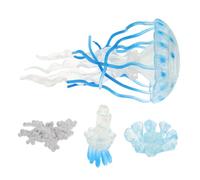 ZUNOXAZ 4pcs Jellyfish Life Cycle for Educational Ocean Animal Models S Cognitive Aquarium Decor Plastic Creature Figurines for Interactive Learning and Play