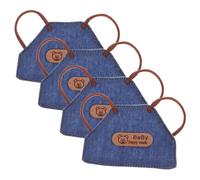 ZUNOXAZ 4pcs Mini Denim Doll Aprons for Dolls Cute Dollhouse Accessories for DIY Dressing Up Secure Fit Tiny Aprons for Baking Play and Role-playing Creative Outfit