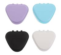 ZUNOXAZ 4pcs Orthodontic Retainer Case for Aligners - Mouth Guard Case for Fake Teeth Gum Shields - Travel Denture Box Fits Women Men 4.5x4x3inch