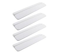 ZUNOXAZ 4Pcs Pet Gate Fence Support Feet - Slip-Free Baby Gate Floor Ramp Support - 17.7x5.1" Hardware Kick Plate Plastic Feet Reinforcement for Pet and Baby Fences, White