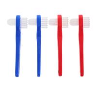 ZUNOXAZ 4pcs Portable Denture Toothbrush Compact Head for Travel Cleaning Brush Set Small Adult for Gum Pocket Brush and Daily Cleansing
