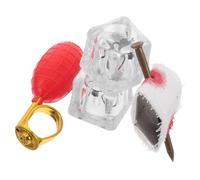 ZUNOXAZ 4pcs Prank Props Kit Portable Water Squirt Ring Fake Nail Through Finger Ice Cubes with Bugs Realistic Halloween Party Favor Trick for Adults