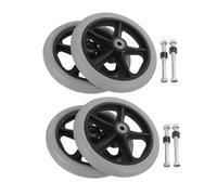 ZUNOXAZ 4pcs Replacement Wheelchair Front Wheels Slip Solid Tires with Swivel for Wheelchairs Walkers Seniors Wear Resistant Material Easy Installation