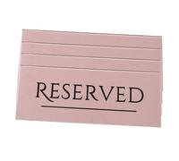 ZUNOXAZ 4pcs Rose Gold Reserved Table Signs Acrylic Seating Plaques for Weddings Family Gatherings Restaurants Clear Reservation Cards for Guest Seating