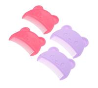 ZUNOXAZ 4pcs Scalp Comb with Fine Teeth for Cradle Cap and Dandruff Removal Gentle Hair Detangler and Soothing Scalp Massage Tool for Newborns Portable Plastic Hair Grooming Brushes in