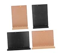 ZUNOXAZ 4pcs Shaped Abs Plastic Menu Board Display Stands Double Sided Desktop Sign Holders for Restaurant Cafe Bar Tea Shop Countertop Marketing and Price Presentation