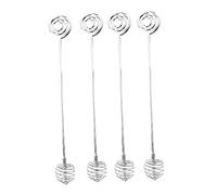 ZUNOXAZ 4pcs Stainless Steel Honey Dipper Sticks Reusable Spiral Honey Stirrer for Jam Drink Mixing Kitchen Use
