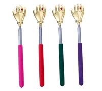 ZUNOXAZ 4pcs Telescopic Metal Back Scratcher Retractable Claw Design Lightweight Massager for Itch Relief and Scalp Foot Use Suitable for All Ages Random Color