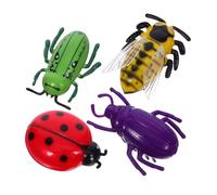 ZUNOXAZ 4pcs Toy Bugs That Walk with Automatic Direction Change Button Battery Powered Engaging Learning and Entertainment for Toddlers and Pets