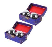 ZUNOXAZ 4pcs Traditional Chinese Baoding Massage Balls for Hand Exercise and Relaxation Wrist Strengthening Therapy for Seniors Acupressure and Stress Relief Tool for Improved Mobility