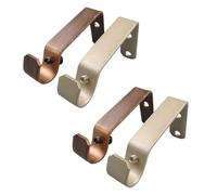 ZUNOXAZ 4PCS Vintage Iron Curtain Rod Brackets Heavy-Duty Window Drapery Holders with Corrosion-Resistant Finish Install Valance and Single Rod Support for Home Curtains
