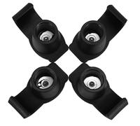 ZUNOXAZ 4pcs Walker Ski Glides Anti-Slip Protective Feet for Elderly Walkers Nonstick Nylon Gliders Ski Tips for Walking Frames and Canes, Black Coasters for Safe Mobility