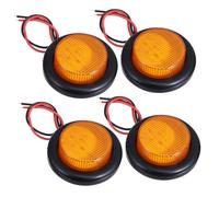 ZUNOXAZ 4pcs Yellow Truck Trailer Running Side Marker Lights with High-brightness Leds Rubber Seal Easy Installation Safety Warning Lamp Kit