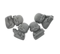 ZUNOXAZ 4pcs Zen Monk Statue Sandstone Mini Buddha Figurines for Aquarium and Home Decor Detailed Asian Buddhist Praying Sculpture for Office Desktop Ornament