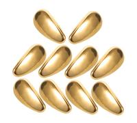 ZUNOXAZ 5 Pairs Push-in Ceramic Nose Pads for Glasses Anti-Slip Oval Nose Bridge Inserts Comfortable Eyeglass Cushions Replacement for Eyewear Sunglasses Gold