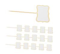 ZUNOXAZ 50pcs Cheese Markers Blank Toothpick Flags for Charcuterie Boards Buffet Party Food Labels Wedding Birthday Decor Easy to Personalize and Stylish Food Identification