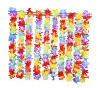 ZUNOXAZ 50pcs Hawaiian Garlands Tropical Summer Party Decorations Artificial Flower Leis for Luau Beach Wedding Festival Photo Backdrop