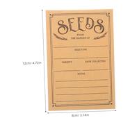 ZUNOXAZ 50Pcs Kraft Paper Seed Envelopes Resealable Multi Use Packets for Garden Seeds Storage and Organization with Printed Classification for Easy Identification