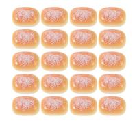 ZUNOXAZ 50pcs Miniature Resin Bread Food Model Realistic Design for Mini Kitchen Decoration and Role Playing Games, Cake Decoration Toy Accessories for Boys and Girls and Children