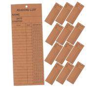 ZUNOXAZ 50pcs Reading List Library Cards Thick Paper Book Tracker Bookmarks with Hole Multi Section Reading Guide Strips for Students Teachers and Book Lovers The Go