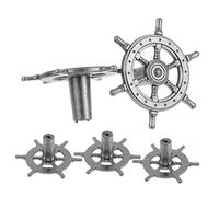 ZUNOXAZ 5Pcs Antique Silver Cupboard Handles Vintage Nautical Cabinet Knobs Retro Wardrobe Drawer Pulls for Kitchen Dresser Furniture Easy Install Load Bearing