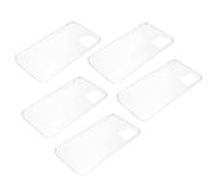 ZUNOXAZ 5PCS DIY Sublimation Blank Phone Cover Compatible with Iphone Protective Hard Acrylic Bottom and Tpu Frame Case for Epoxy Resin Crafting Transparent