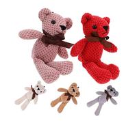 ZUNOXAZ 5Pcs Little Bear Plush Doll Adorable Stuffed Plush for Home Decoration Cute Bear Stuffed Animal Light Grey and present for Friends and Family