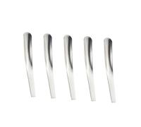 ZUNOXAZ 5pcs Mini Flat Stainless Steel Soup Spoons Polished Multifunctional Teaspoons for Coffee Tea Ice Cream Stirring at Home Restaurant Hotel Bistro Use