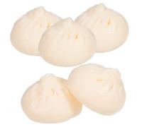 ZUNOXAZ 5pcs PVC Steamed Stuffed Bun Models Realistic Food Photography Props Lifelike Fake Breakfast Play Food Decoration for Home Shop Display and Teaching Tools