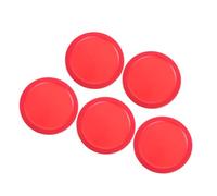 ZUNOXAZ 5pcs Red Air Hockey Table Pucks Thickened Replacement for Home Game Tables Accessories