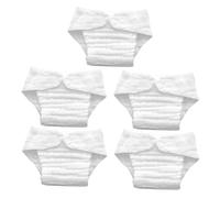 ZUNOXAZ 5pcs Reusable Washable Baby Cloth Diaper Insert Liners Soft Absorbent Cotton Nappy Pads White Size M for Use at Home During Sleep