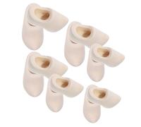 ZUNOXAZ 6 Pairs Miniature Wooden Shoes Unfinished Mini Dutch Clogs for DIY Crafting Wood Dollhouse Accessories with Authentic Engraved Details for Painting Role Play and Educational