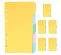 ZUNOXAZ 6 Sets A6 Dividers 6 Holes: Loose Leaf Notebook Dividers with Tabs for Planner Organization - Insertable Cardboard Index Separator Pages for Diary, Study and Office Filing