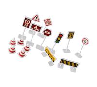 ZUNOXAZ 6 Sets Traffic Sign Simulation Road Cones and Indicators Teaching Aids for Kindergarten Role Play and Traffic Safety Learning