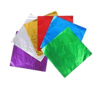 ZUNOXAZ 600Pcs Aluminum Foil Candy Wrapping Paper Assorted Red Purple Green Blue Silver Gold for Chocolate Sweets DIY Crafts Lightweight Portable Packaging