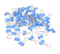 ZUNOXAZ 60pcs Heart Hollow Metal Binder Clips Long Tail Paper Clamps Strong Grip for School Office Paperwork in Macaron Blue Portable Mini Organizers for Students