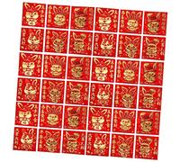 ZUNOXAZ 66pcs Chinese Year Red Envelopes with Lunar Year Zodiac Pattern Folding Money Bags Mixed Styles for Festive Blessings and Traditional Luck Gift Giving