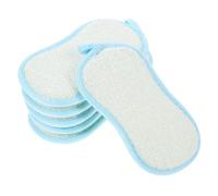ZUNOXAZ 6pcs Bamboo Fiber Dual-Sided Household Cleaning Sponges Reusable Compact Dish Scrub Sponges for Dishes Pots Walls Tabletops Quick-Dry Multi-Function Kitchen Erasers Blue