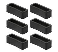 ZUNOXAZ 6Pcs Black Silicone Watchband Loops Replacement Rings for Watch Straps Comfortable Elastic Keeper Bands Compatible with Wristwatches