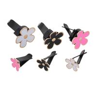 ZUNOXAZ 6pcs Daisy Flower Car Diffuser Vent Clips for Women Car Air Freshener Clips with Chic Interior Decor Space-saving Design for Refreshing Aroma