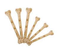 ZUNOXAZ 6PCS Halloween Plastic Bones Charms with Holes Realistic Mini Fake Bone Accessories for DIY Jewelry Making Caveman Decorations Vase Fillers and Craft Projects